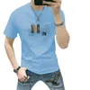 2023 T-shirt a maniche corte in cotone da uomo New Trend Versatile Fit Stampa Girocollo Abbigliamento da uomo