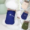 Abbigliamento per cani Elegante cappotto invernale Vestibilità aderente Caldo Lavabile Colori a contrasto Gilet per gatti a due gambe