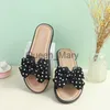 Slippers 2022 Ladies Slippers Female Summer New Wave Dot Bow Knot Flip Flops Indoor and Outdoor Wear Fashionable Sandals for Summer J230621