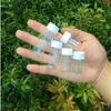 Mini Glass Bottles With Plastic Screw White Cap Transparent Vials Bottle 5ml 6ml 7ml 10ml 14ml Jars 100pcshigh qualtit Uhpax