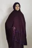 Roupas étnicas Eid Ramadan Jilbab Conjunto de 2 peças Longo Khimar Muslim Abaya Vestuário de Oração Feminino Vestido Saudita Renda Dois Conjuntos de Saia