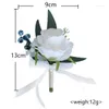 Dekoracyjne kwiaty Mori Wedding Bride and Groom Corsage Celebration Guest Sister IE