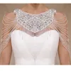 Anhänger Halsketten Europäische und amerikanische Braut Luxus Schulterkette Quaste Strass Hochzeitskleid Zubehör Runde Kragen Spitze Halskette