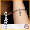 Autentisk 925 Sterling Silver Charms Fit Original Pandora Armband Pärlor Pendant Kvinnor Julklappsmycken Gratis frakt