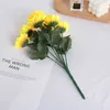 Bouquet artificiel de tournesol en soie jaune, fleurs séchées, pour maison, bureau, fête, jardin, hôtel, décoration de mariage