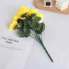 Dried Flowers Yellow Silk Sunflower Artificial Bouquet for Home Office Party Garden Hotel Wedding Decoration