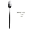 Dinnerware Sets Black Cutlery Set Stainless Steel Forks Spoons Knives Silverware Korean Kitchen Chopstick Tableware Drop