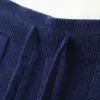 Pantaloni da uomo 100% cashmere a vita alta autunno inverno stile casual lavorato a maglia siping addensato moda termica sciolto 230620