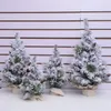 Christmas Tree Simulation Mini Cedar Tree Desktop Decoration Snowflake Falling Snow Flocking Tree Shopping Mall Christmas Decoration Supplies