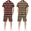 Herren-Trainingsanzüge est Hawaii-Hemd-Set für Herren, Weihnachten, 3D-Druck, kurzärmlig, Reversknopf-Hemd, Strand-Shorts, Anzug, lässiger Trend, Sommer-Outfits 230620