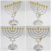 Holder Hanukkah Candlestick Jewish Menorah Metalholders Stand Branch Desktop Table Candelabra Chanukah Base Festival Decoration