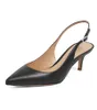 Sandálias femininas Odernee 3,5 cm clássicas foscas bico fino sem salto gatinho salto baixo sapatos elegantes para casamento