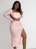 Two Piece Dress LX Guiser Y2K BodyCon Sexig Tvådel korta set Square Collar Suits Party Elegant Summer Outfits For Women 230620