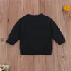 T shirts 0 4y Autumn Toddler Baby Girls Boys Letter Sweatshirts Tops Kids Long Sleeve Print T shirt Sweatshirt Clothes Outfits 230620