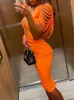 Günlük Elbiseler Bandaj Elbise Kadınlar İçin 2023 Yaz Turuncu Bodycon Zarif Seksi Tassel Akşam Partisi Kulüp Kıyafetleri Yüksek Kalite