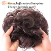 Frange MEIFAN Topper Fermeture Ondulé Bouclés Postiches Clip Dans L'extension De Cheveux Naturel Noir Brun Cheveux avec Frange Couverture Gris top Postiches 230620