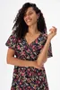 Kvinnors klänningar mode Ny sommaren Bohemian Casual Short Sleeve Floral Print Maxi Dress S-2XL