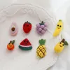 Haarspangen DIY Schmuck Zubehör Material handgemachte Wollfilz Patch Aufkleber Wassermelone Traube Kirsche Banane Ananas Orange Clip