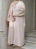 Ubranie etniczne Ramadan Eid djellaba garnitury Abaya Dubai dwa kawałki zestawy muzułmańskie sukienka Abaya Dubai Turcja muzułmańska islam Abayas z paskiem WY604 230620