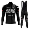 جيرسي ركوب الدراجات أبيض Huub Ribble Weldtite Cycling Cycling Autumn Men Road Pike Stirt Picycle Pickle Maillot Mask Mask Mask