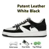 2024 Nya män och kvinnors casual skor sportskor svartrosa lack läder vit blå rosa grå gröna beige sportskor