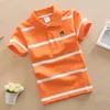 Kids Shirts Jargazol Polo Shirt Kids Summer Short Sleeve Shirts Boys Stripes Tops Baby Kids Clothes Fashion Outfits Toddler Boy Polo Costume 230620