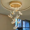 버터 플라이의 펜던트 램프 LED 샹들리에 현대 계단 로프트 빌라 홈 장식 매달려 램프 고급 거실 침실 조명