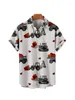 Men's Casual Shirts 2023 Summer Oversized Mens Hawaiian Shirt Dazn Short Sleeve Tops 3D Printing Anime Floral Pattern Fashion Male Clothes