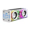 Mini haut-parleurs Transparent Mecha stéréo, lumière colorée, 1800mAh, haute puissance 5.0, fournitures de fête