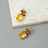 Eenvoudige gele diamant ananas bloem vers fruit snoepkleur schattig veelzijdige meid dames oorbellen dames haaraccessoires Harry Potter