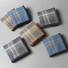 Pocket Square 12pcs/lot Classic Vintage Plaid Stripe Handkerchief Hanky Men Pocket Squares 100% Cotton Business Casual Chest Towel 230620