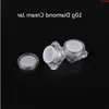 50st/Lot Empty Plastic Diamond 10g Cream Jar Refillable Bottle 10ml Cosmetic Container Packaging Liten Eye Pot RefillableHigh Quantlt VGMMS