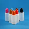 100 uppsättningar 30 ml (1 oz) plastdropparflaskor Barnbeständiga tips LDPE för E Vapor Cig Liquid 30 Ml Factory Outlet