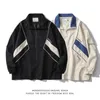 Chaquetas de los hombres Chaqueta táctica retro estadounidense Hombres Japón Color a juego High Street Loose Casual Sports Baseball Uniform Preppy Hip Hop Coat 230620