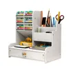 Opslaghouders Rekken Pennenhouder Nordic Ins Box Creativiteit Kantoor Bureau Briefpapier Grote Capaciteit Houten Rek Organizer W2117 cghng 230621