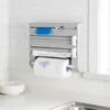 Autres outils de cuisine 6 en 1 multi-fonctions coupe-film alimentaire support mural papier d'aluminium rouleau monté distributeur pour 230620