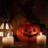 Ny Halloween Party LED Pumpkin Candle Light Plastic Pumpkin Glow Lantern Holiday Indoor Outdoor Decoration Bar Home Props Kids Toy