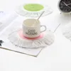 Tapetes de mesa com isolamento borlas porta-copos jogos americanos tigela de tecido de algodão almofadas de pote proteção simples resistente à sujeira elegante