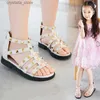 Nouveau 2023 été enfants filles sandales cristal princesse Solf chaussures antidérapant respirant mode enfants sandales L230518