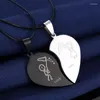 Pendentif Colliers Rinhoo Couples Collier Bijoux Coeur Brisé En Acier Inoxydable Graver Love You Pendentifs Amoureux De La Famille