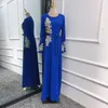 エスニック衣類アバヤ刺繍イスラム教徒の長いドレス女性パールズカフタンアバヤローブフェムムスルマームスルマームスルマームスバイヒジャーブイスラム衣類アバヤット230620