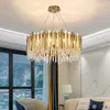 Luxury Pendant Lamps Gold Kitchen Island Chandelier Modern LED Dining Room Crystal Hanging Light Fixture Living Room Home Decor Lustre
