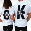 weiße king-queen-shirts