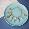 Bracelet Bohême Océan Beauté Charmes Bracelet Bracelet Main Émail Poissons Conque Seastar Gland Pendentifs Bascule Bracelet Pulseras 230620