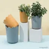 Plantenbakken Potten Bloempot All Match Felgekleurde Plastic Petal Edge Grote Opening Bloem Planter Thuis Creatieve Plastic Succulent Plant Pot Kit R230621