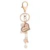 Klasyna luksusowa biżuteria oryginalna łańcuch kluczowy wisiorek do torby osobisty dla kobiety bowar -lakier Pearl Dekoracja perłowa