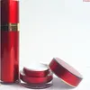 Pot de crème en forme de cylindre de 30g, récipient cosmétique d'emballage en plastique de couleur rouge 100 pcs/lot Pmslc de haute qualité