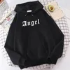 Mäns hoodies ängel kreativitet brev trycker manliga roliga fashionsweatshirt nyhet axel droppkläder harajuku hooded hoodie män