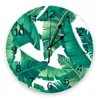 Wandklokken Groene Tropische Plant Palmbladeren 3D Klok Modern Design Woonkamer Decoratie Keuken Kunst Horloge Home Decor