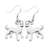 Dangle Earrings Cute Cartoon Funny Siberian Husky & Alaskan Malamute Akita Dog Charms Drop Tiny Pet For Women Jewelry